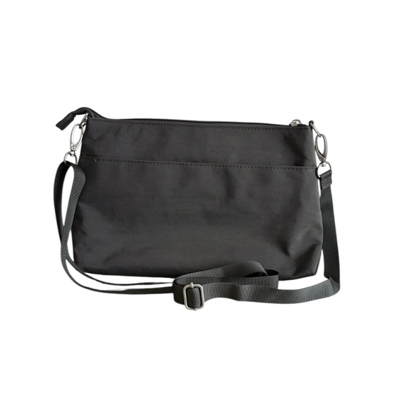 Baggallini Original RFID Everyday Crossbody Bag Silver Hardware Charcoal Gray - Picture 3 of 9